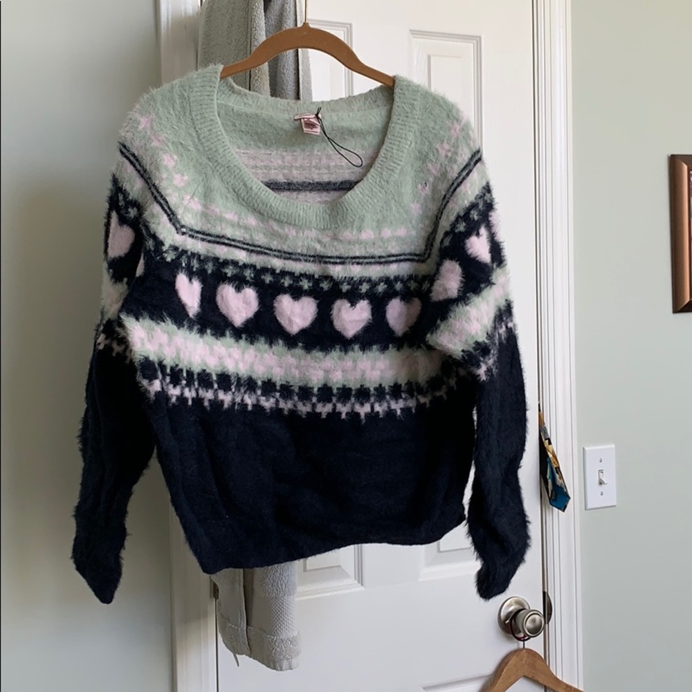 Victoria’s Secret Fuzzy Heart Sweater